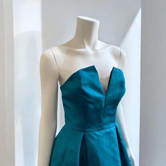 NBD Friction Mini Cocktail Strapless Dress in Teal, size Medium - Picture 7 of 16